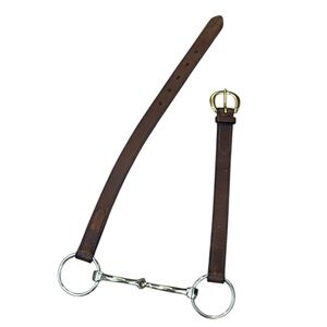 O'Halloran Co. Bit Belt Brown Leather Equestrian Snaffle Unique Size Medium